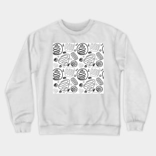 Black and white one line pattern Crewneck Sweatshirt